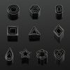 Mini Stainless Steel Mousse Ring Cookie Cutter Set Pentagram Cookie Mold 30 Pieces Baking Round Cookie Mold